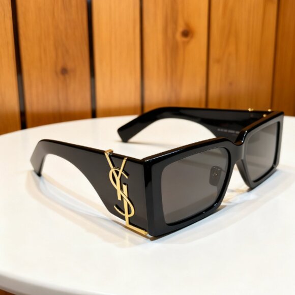 New Saint Laurent SL M119 BLAZE-001 Black Cat Eye Women's Sunglasses Fashion - Picture 3 of 6